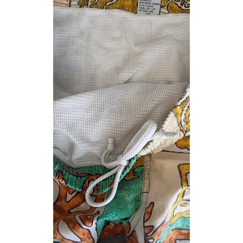 VINTAGE Gotcha Swim Trunks -(Small Flaw) Men's Sz Large- 1980's-Hawaiian Floral - Picture 10 of 12